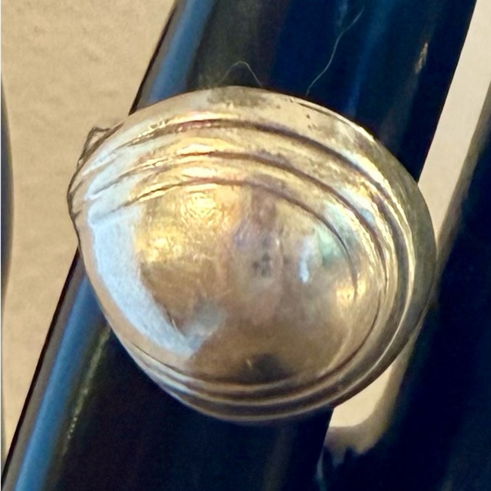 Polished Dome Statement Ring in Sterling Silver, Sz 6